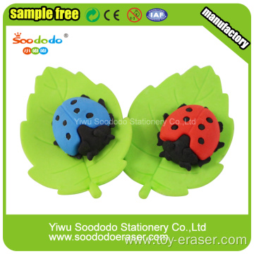 Red Lady Beetles Shaped Eraser,Puzzle eraser for school